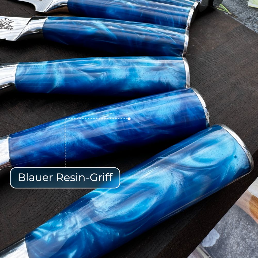 Asiatisches Messerset Premium Aoi Blue Edition