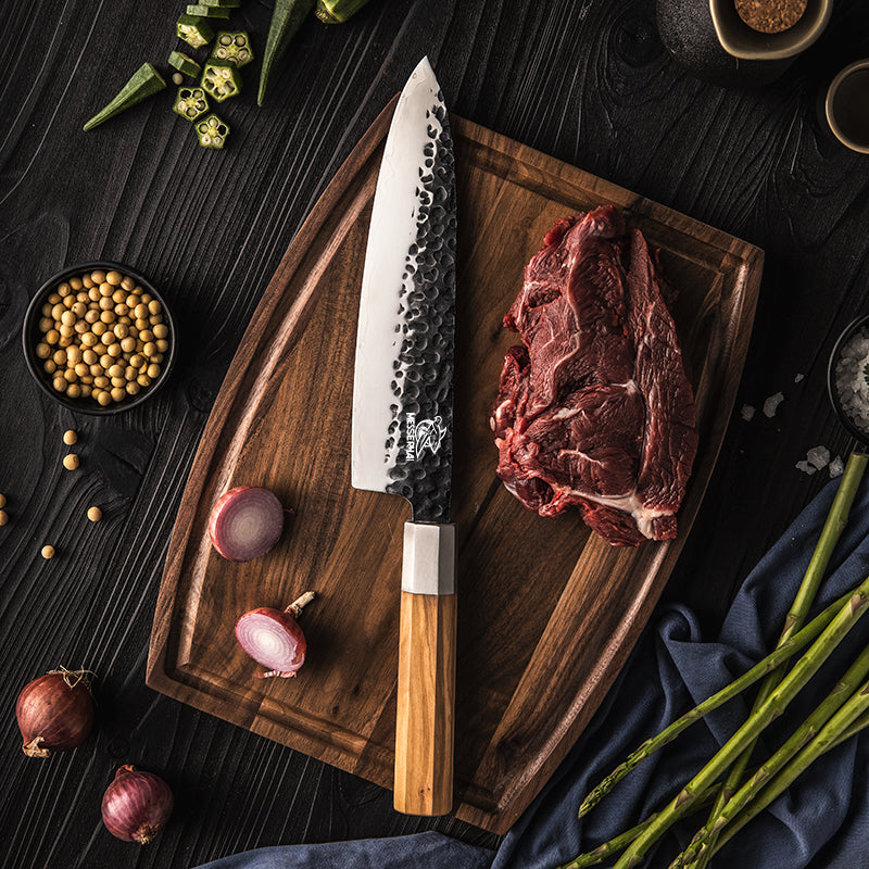 Kansu Damast-Chefmesser 8"