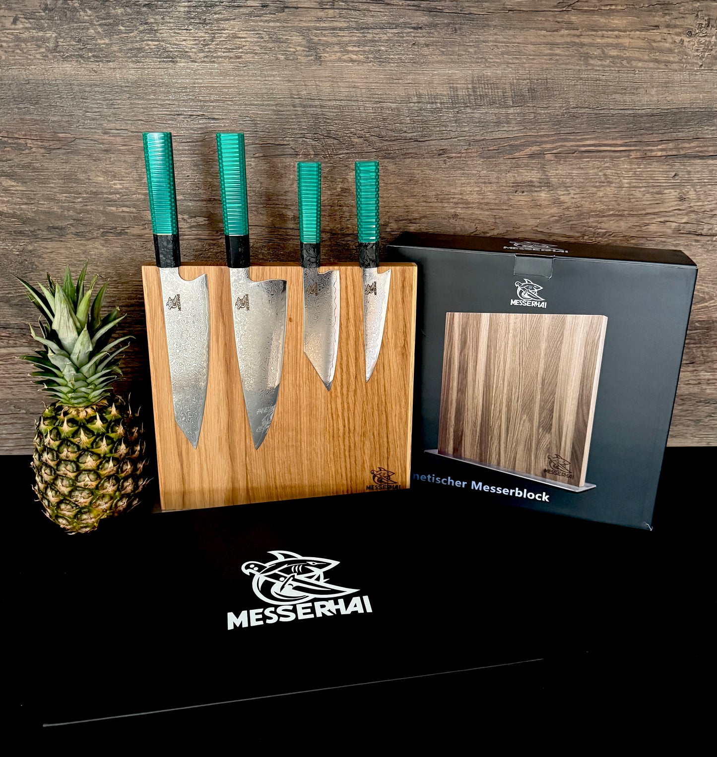 Damastmesser-Set Wasabi