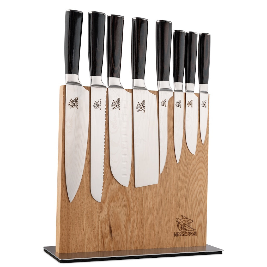 Asiatisches Messerset Premium Sakura Black- Wood Edition