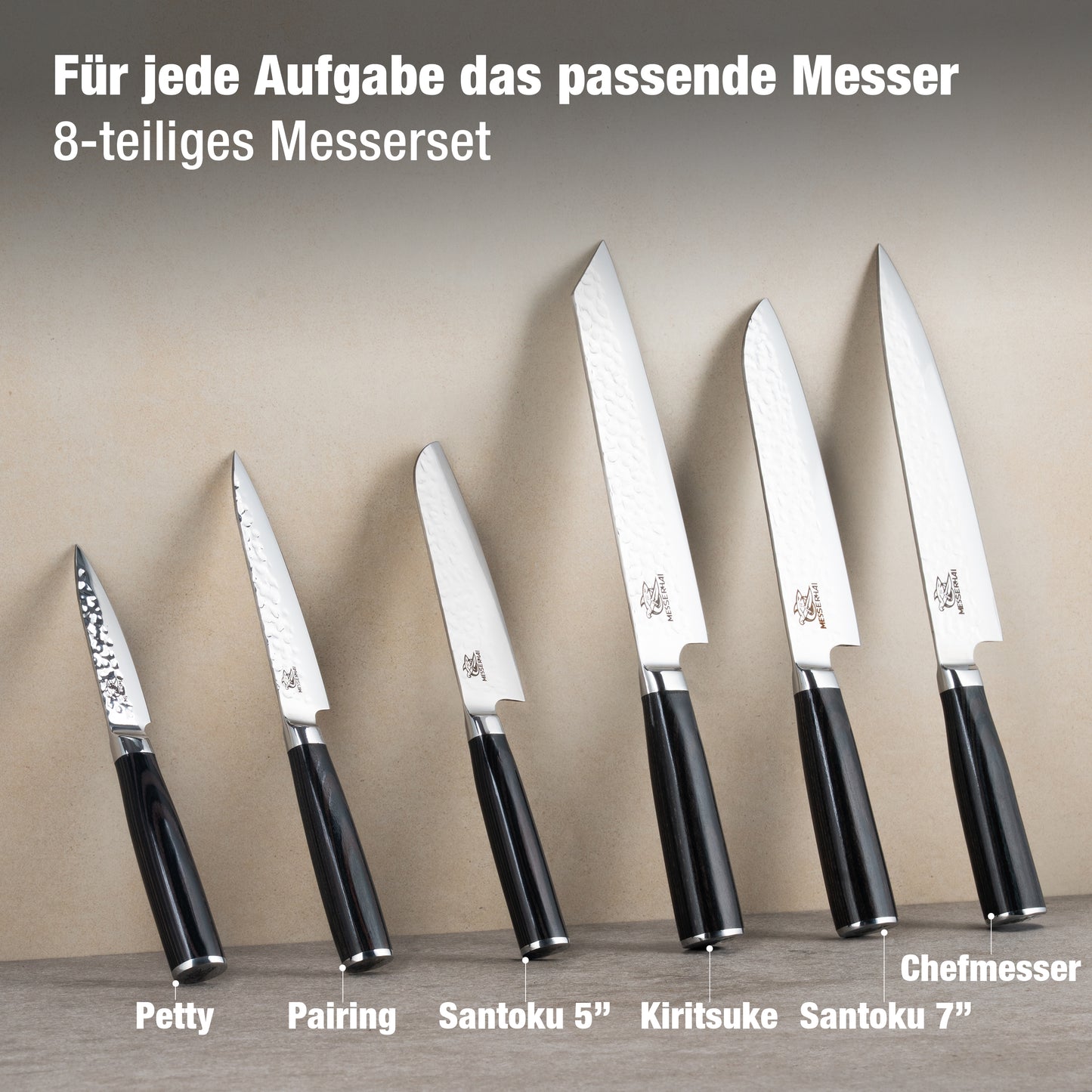 Profi Messerset Tanoshi Black-Wood Edition