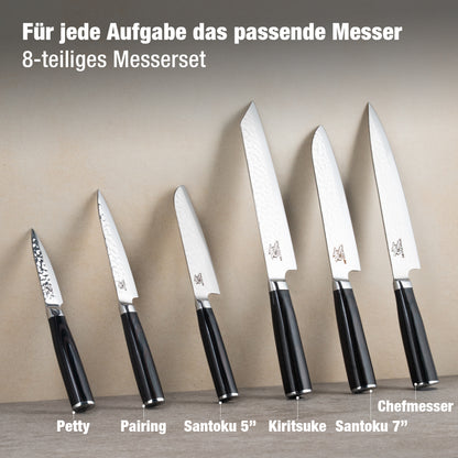 Profi Messerset Tanoshi Black-Wood Edition