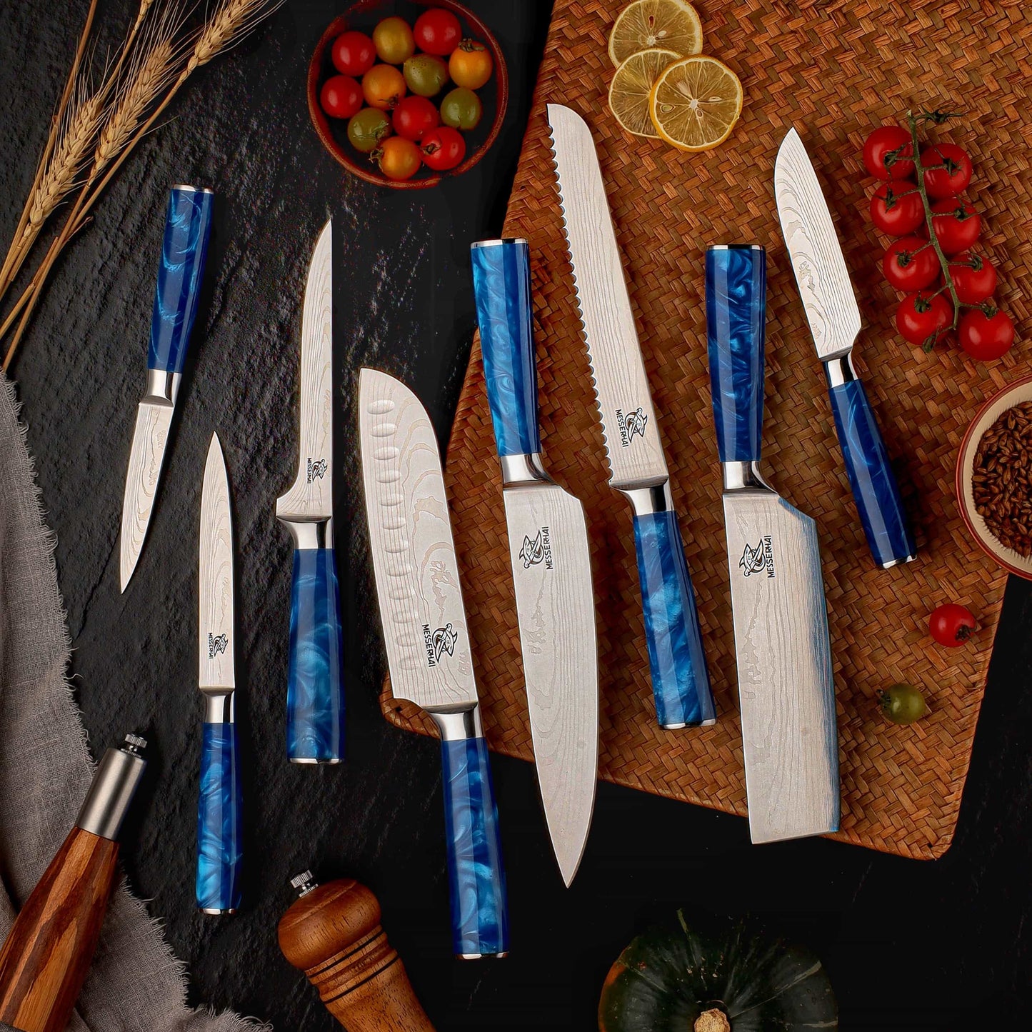 Asian knife set Premium Aoi