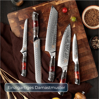 Damastmesser-Set Bushido