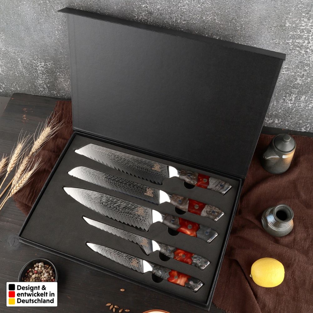 Damastmesser-Set Bushido