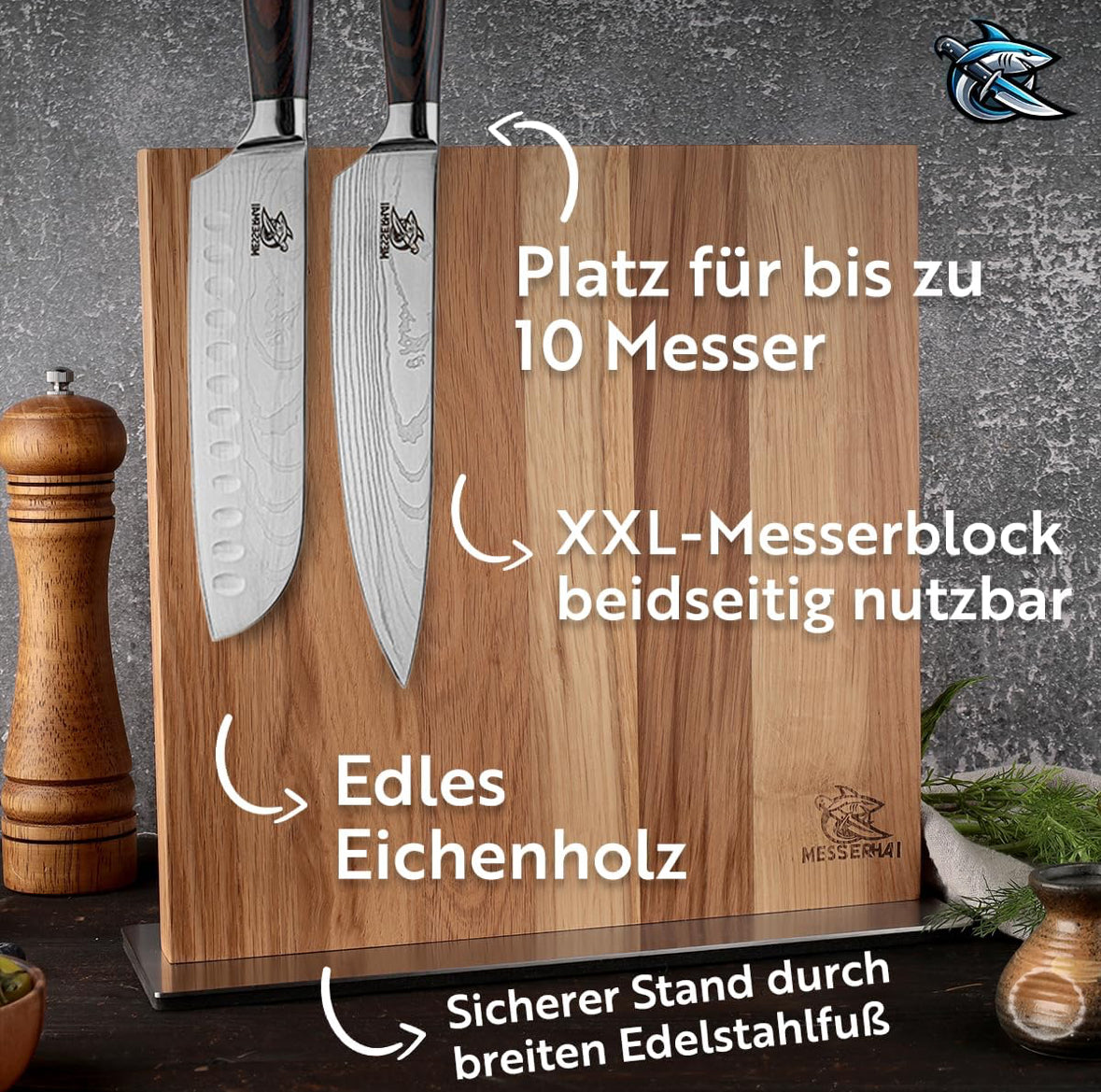 Asiatisches Messerset Premium Sakura Black- Wood Edition