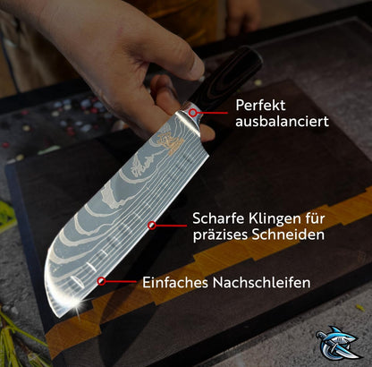 Asiatisches Messerset Premium Sakura Black- Wood Edition
