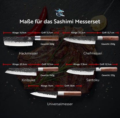 Asian knife set Premium Sashimi