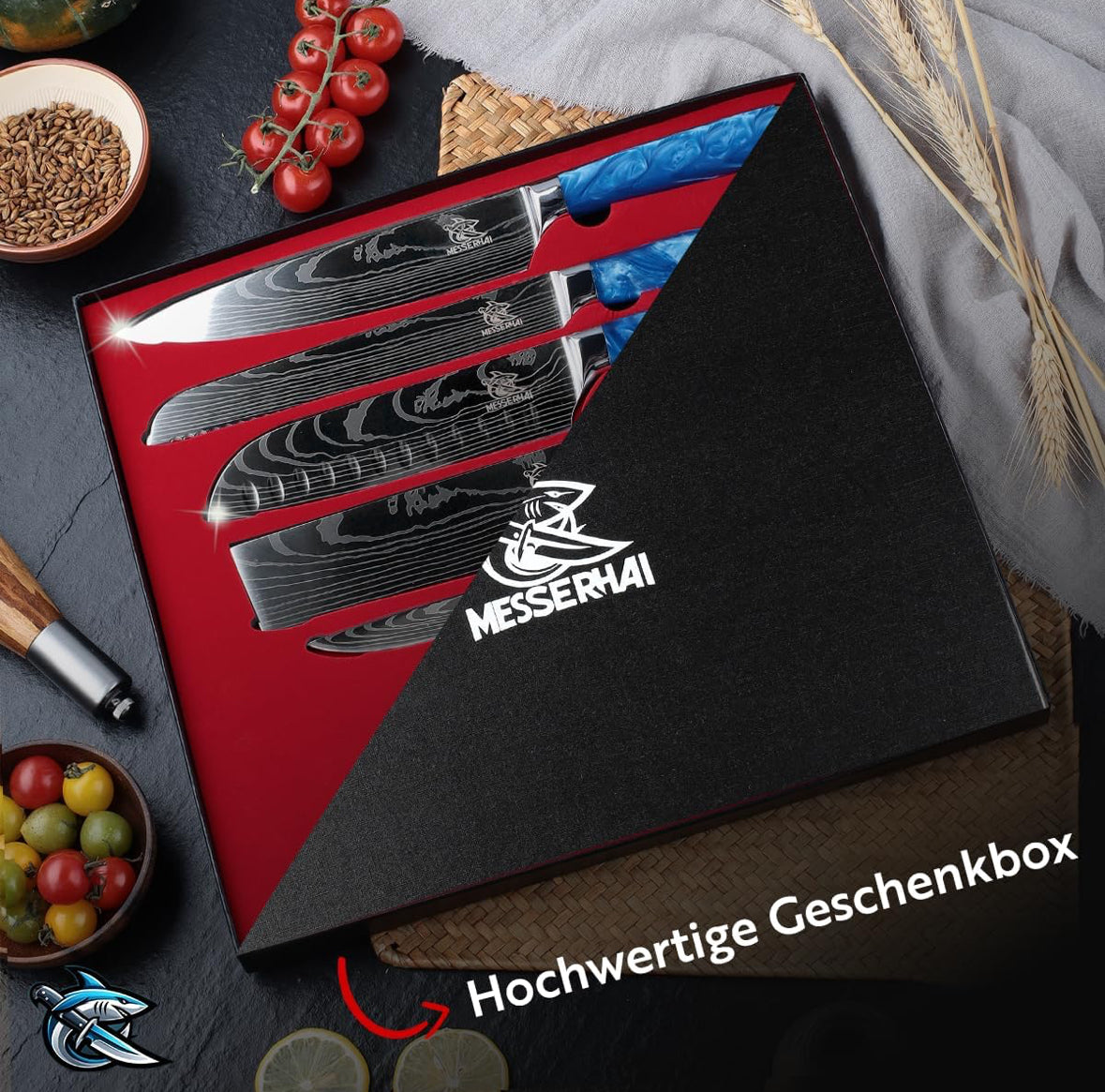 Asian knife set Premium Aoi