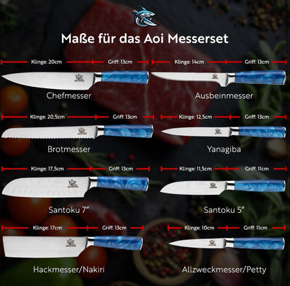 Asian knife set Premium Aoi