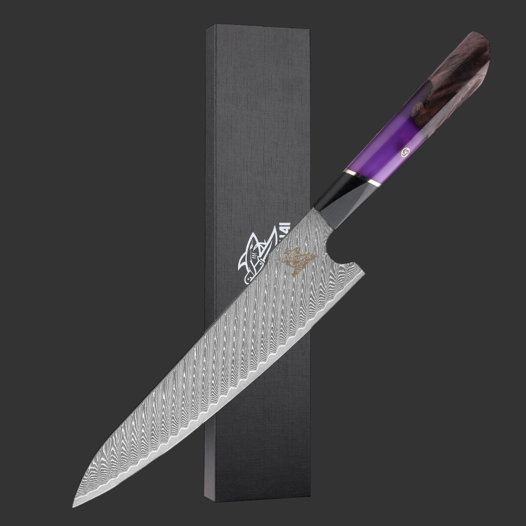 Damascus knife Murasaki