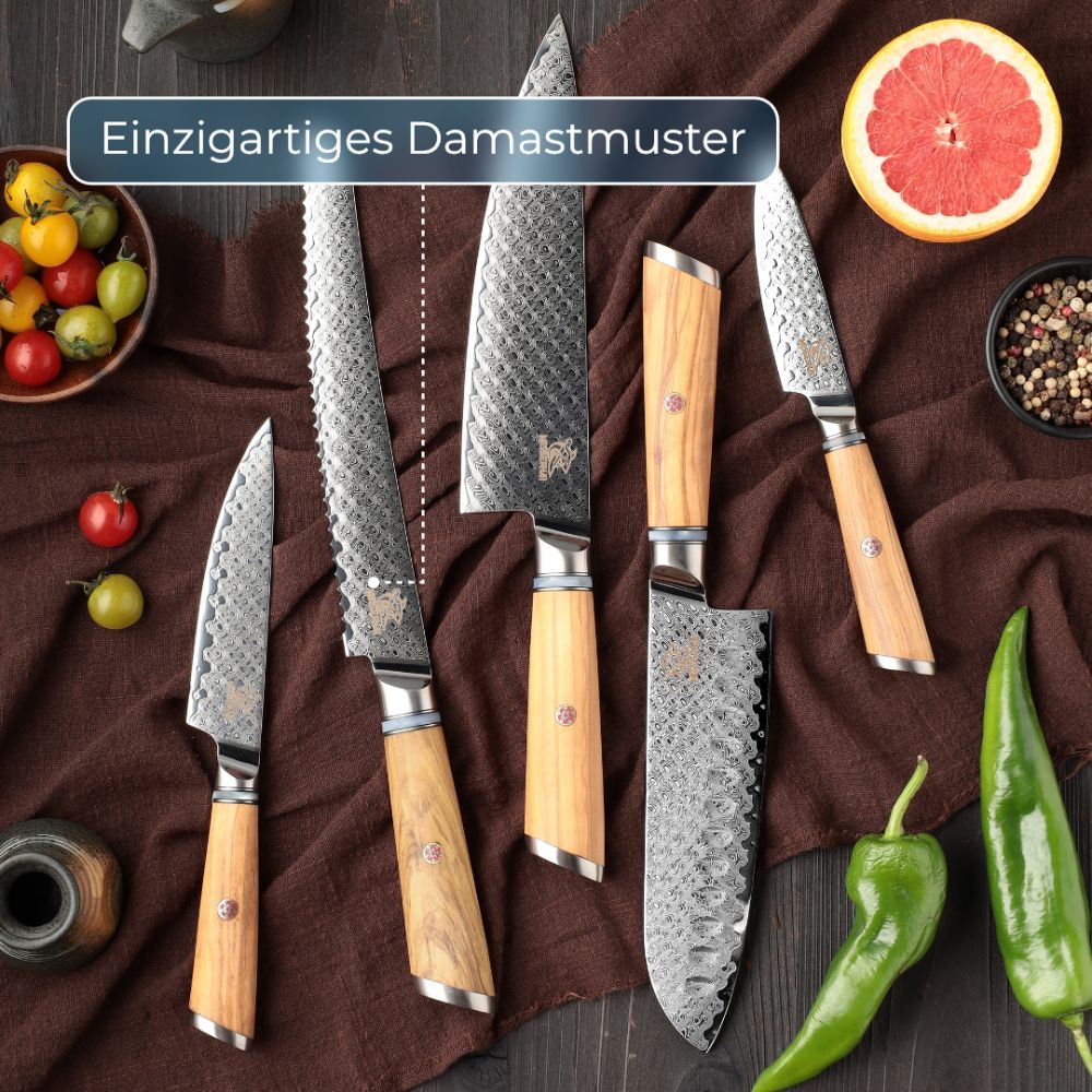 Damastmesser-Set Oribu