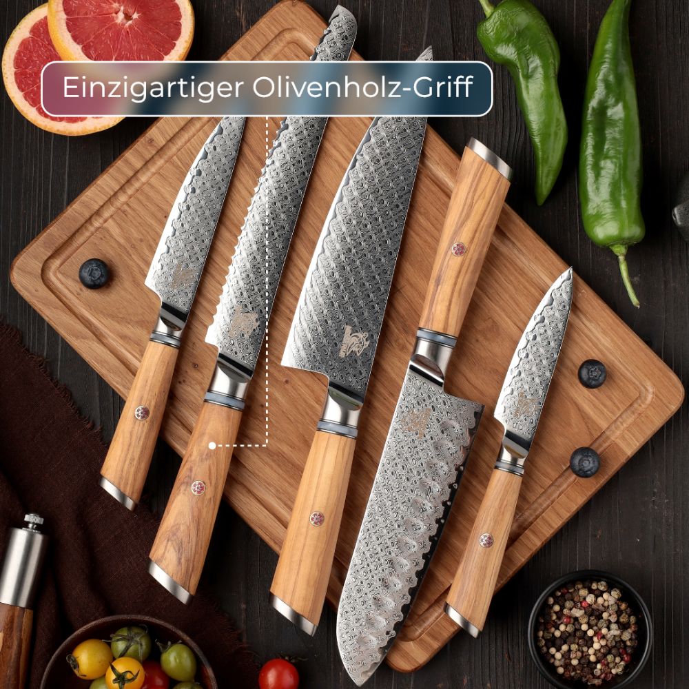 Damastmesser-Set Oribu