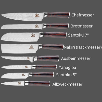 Asian knife set Premium Sakura