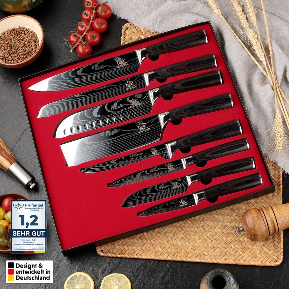 Asian knife set Premium Sakura