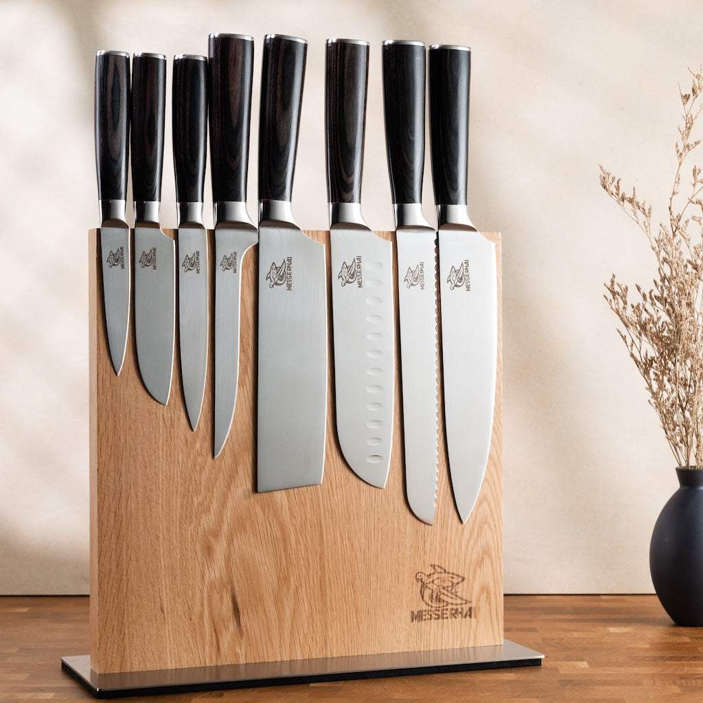 Asiatisches Messerset Premium Sakura Black- Wood Edition