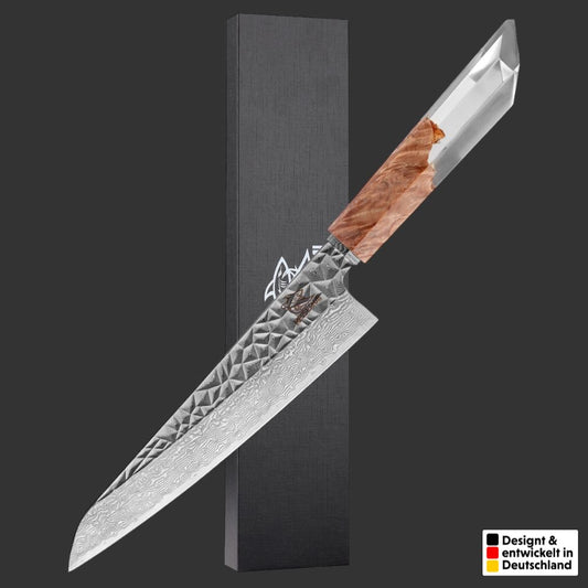 Damascus knife Shiro