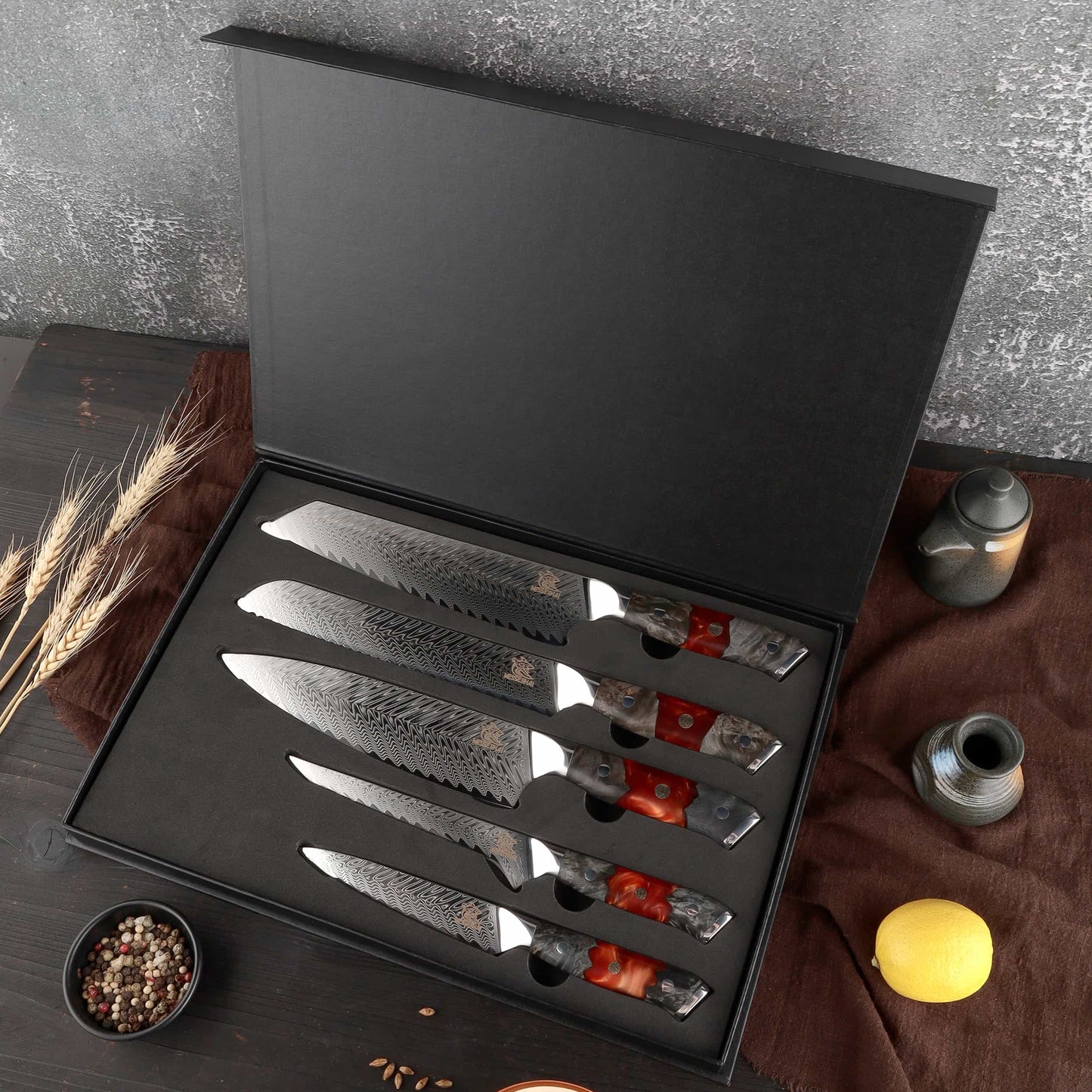 Knife block set Bushido